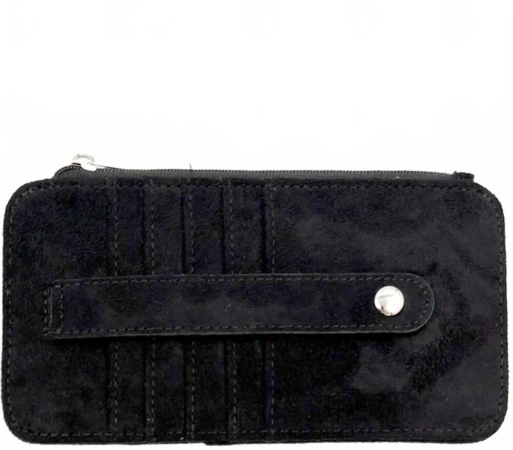 NEW K CARROLL women's marie wallet organizer in black suede